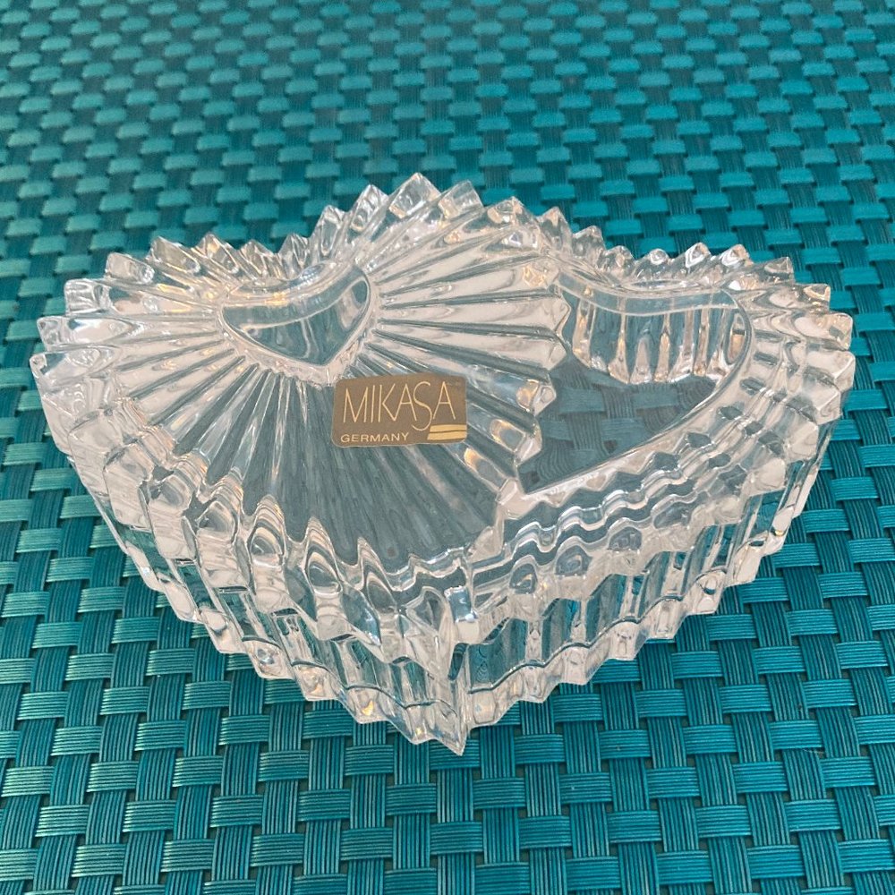 Mikasa Covered Heart Box Forever Love Trinket Box w/Lid NOS Made in Germany